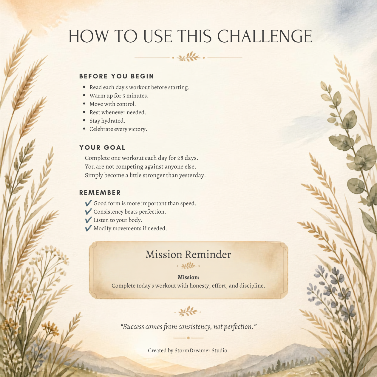 Operation Rise | 28-Day Beginner Military-Inspired Calisthenics Challenge (Printable PDF)